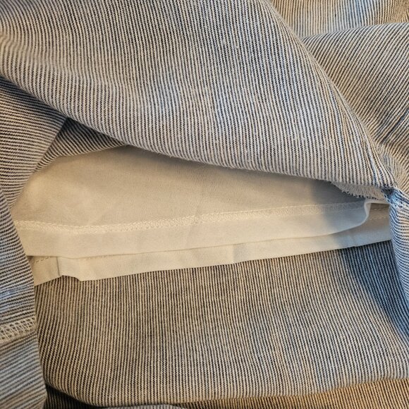 Listicle Striped Wide-Leg Pants - Navy/White - Size Small - Picture 8 of 11